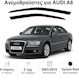 Heko Set of Windbreakers Front Car Dark Fime for Audi A8 2pcs