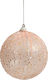 Lianos Christmas Plastic Ball Ornament Pink