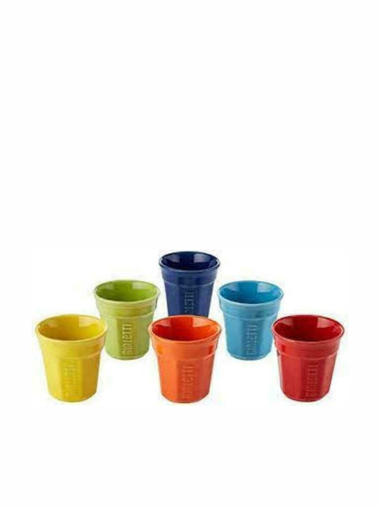Bialetti Bicchierini Σετ Φλιτζάνια Espresso από Πορσελάνη Πολύχρωμα 6τμχ