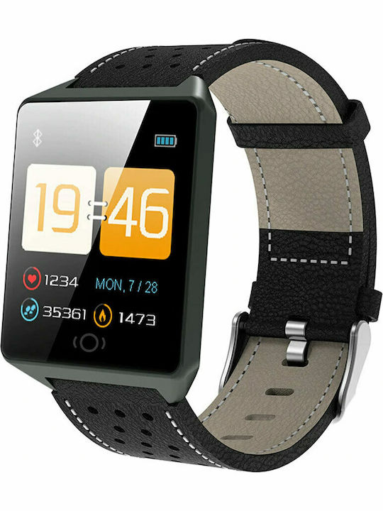 CK19 Smartwatch με Παλμογράφο (Μαύρο)