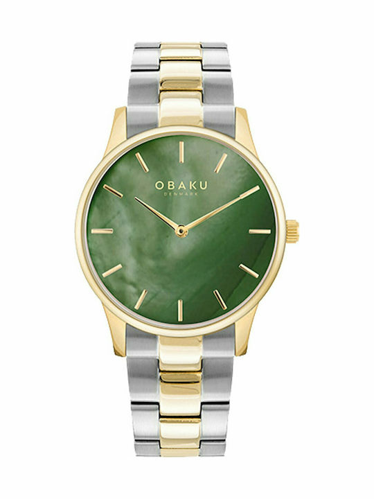 Obaku Lyng Lille Sage Damen Uhr mit Metallarmband