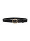 Only Leather Women's Belt Black