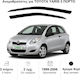 Heko Set of Windbreakers Front Car Dark Fime for Toyota Yaris 2pcs