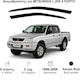 Heko Set of Windbreakers Front Car Dark Fime for Mitsubishi L200 5D 1999-2006 2pcs