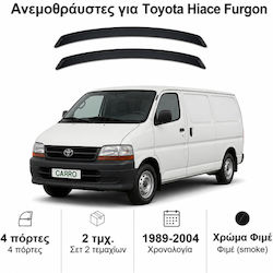 Heko Set Front Dark Fime Car Windbreakers for Toyota Hiace 1989-2004 2 Pieces 29313