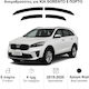 Heko Set of Windbreakers Front and Rear Car Dark Fime for Kia Sorento 4pcs