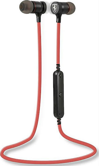 Ferrari Training In-ear Bluetooth Handsfree Ακουστικά Κόκκινα