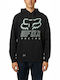 Fox Overhaul Men's Sweatshirt with Hood and Pockets Black