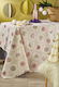 Whitegg LON 06 Christmas Tablecloth Fabric Beige L180xW140cm.