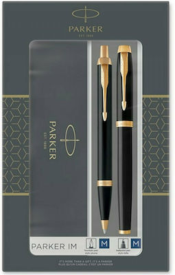 Parker I.M Pen Set Ballpoint with Quill (in a paper cassette) Laque Black