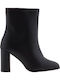 Superdry Leather Women's Ankle Boots with High Heel Black WF200008A-02A