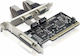 Conceptronic Κάρτα PCIe σε 3 θύρες DB25 Parallel / RS232 DB9 Serial