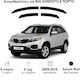 Heko Set of Windbreakers Front and Rear Car Dark Fime for Kia Sorento 4pcs