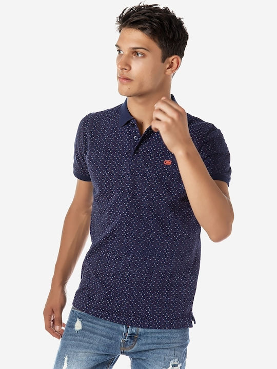 Camaro Men's Athletic Short Sleeve Blouse Polo Navy