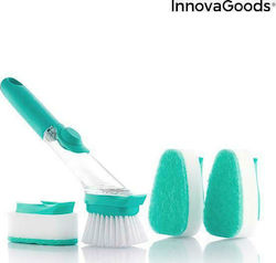 InnovaGoods Cleasy V0103083 Πλαστική Βούρτσα Καθαρισμού με Λαβή για Πιάτα Πράσινη