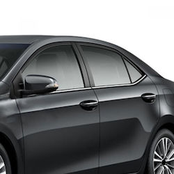 S-dizayn Toyota Corolla 4D 2014+ Trim Μαρκέ Παραθύρων Αυτοκόλλητα Χρωμίου 4τμχ 7514060/SD