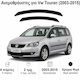 Heko Set of Windbreakers Front Car Dark Fime for Volkswagen Touran 2pcs