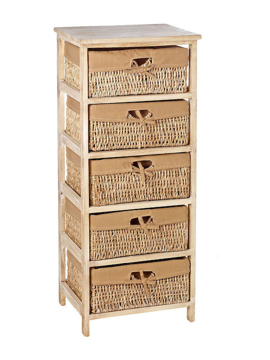 Schubladen Aufbewahrung mit 5 Schubladen Beige L42xB32xH98cm