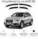 Heko Set of Windbreakers Front and Rear Car Dark Fime for Audi Q5 4pcs