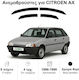 Heko Set of Windbreakers Front and Rear Car Dark Fime for Citroen AX 4pcs