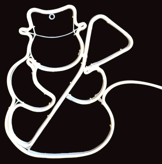 Lianos Weihnachtlicher Lichtschlauch in Form von SNowman Weiß 50.5x38x38cm
