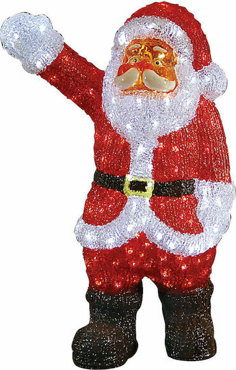 Leuchtender Dekorativer Weihnachtsmann Elektrisch Für den Außenbereich Rot aus Kunststoff 90cm
