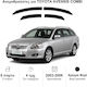 Heko Set of Windbreakers Front and Rear Car Dark Fime for Toyota Avensis 4pcs