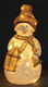 Lianos Illuminated Christmas Plastic Figure SNowman Height 40cm