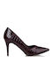 Envie Shoes Pointed Toe Stiletto Burgundy High Heels