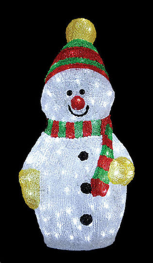 Lianos Beleuchtet Weihnachtliche Kunststoff Figur SNowman Weiß