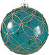 Hängendes Kugel Ornament Ornament Glas Blau 15cm