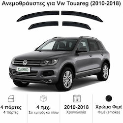 Heko Σετ Ανεμοθραύστες Μπροστινοί και Πίσω Σκούρο Φιμέ για Volkswagen Touareg 4τμχ 31184