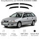 Heko Set of Windbreakers Front and Rear Car Dark Fime for Toyota Avensis 4pcs