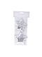 Hanging Ornament Star Plastic Silver with Sequins Set 2pcs