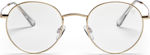 Chpo Liam Metallic Blue Light Blocking Glasses Gold CHPO