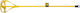 FFG Paint Mixing Paddle Hex 80x400mm 33661