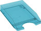 Metron Transparent Filing Tray Plastic Fluo 800 Blue 35x26x6.5cm