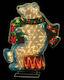 Lianos Illuminated Christmas Plastic Figure Bear Height 78cm