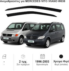 Heko Σετ Ανεμοθραύστες Μπροστινοί Σκούρο Φιμέ για Mercedes-Benz Vito 2τμχ 23217