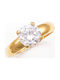 Vogue Μονόπετρο από Επιχρυσωμένο Ασήμι με Ζιργκόν