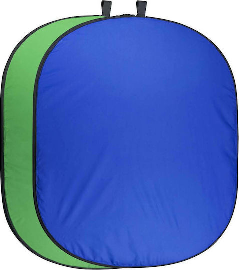 Walimex 2 in 1 Foldable Fotohintergrund Stoff 150x210cm Green/Blue