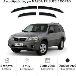 Heko Set Car Windbreakers Front And Back Dark Fime For Mazda Tribute 4 Pieces 23148 Heko Set Car Windbreakers Front And Back Dark Fime For Mazda Tribute 4 Pieces 23148