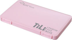 Tili Antibacterial Case for Protection Mask Rectangle Pink