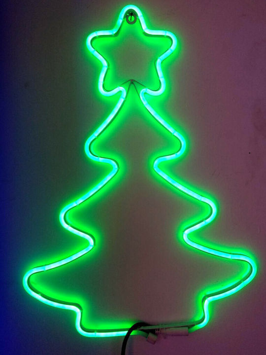 TnS Christmas Decorative Illuminated Tree Light Tube 57cm IP44 Electric Green