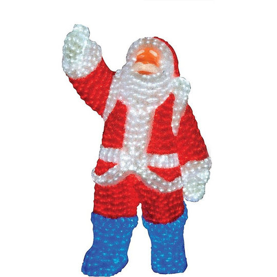 Leuchtender Dekorativer Weihnachtsmann Elektrisch Für den Außenbereich Rot aus Kunststoff 120x80cm