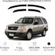 Heko Set of Windbreakers Front and Rear Car Dark Fime for Ford Expedition 4pcs