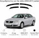 Heko Set of Windbreakers Front and Rear Car Dark Fime for Volkswagen Jetta 4pcs