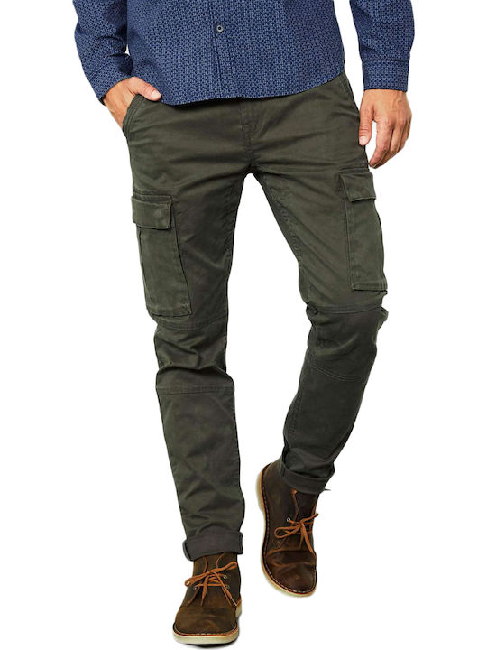 Trousers Cargo Elastic in Regular Fit Khaki