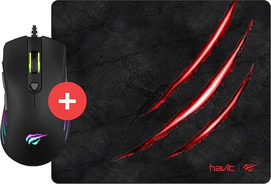 Havit MS1007CM RGB Gaming Mouse 6400 DPI Black