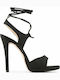 Made In Italia Women's Sandals Erica Black with Thin High Heel ERICA